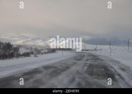 Winter im Dovrefjell Nationalpark, Norwegen Stockfoto