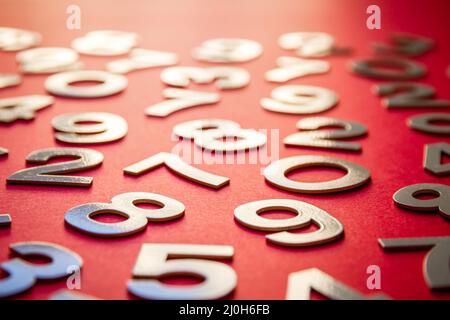 Mathematikhintergrund mit soliden Zahlen Stockfoto