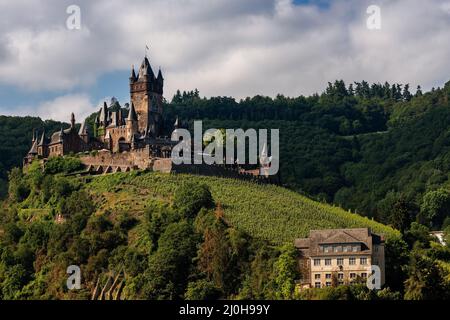 Blick auf Reichsburg Cochem Stockfoto