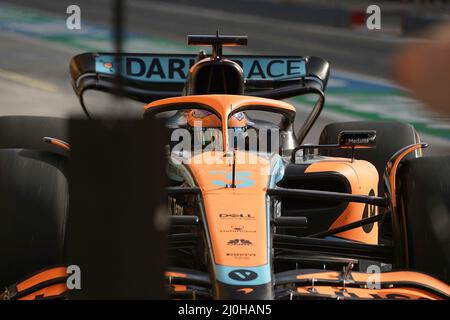 03/19/2022, Bahrain International Circuit, Sakhir, Formel 1 Gulf Air Bahrain Grand Prix 2022, im Bild Daniel Ricciardo (AUS), McLaren F1 Team Stockfoto