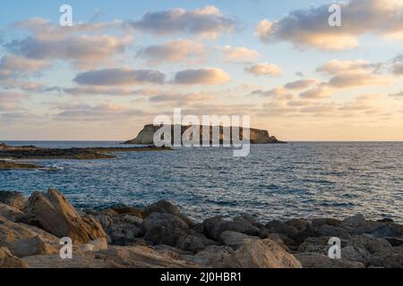 Yeronisos, Geronisos, kleine Insel an der Westküste Zyperns. Agios Georgios. Akamas. Unbewohnte Insel Yeron Stockfoto