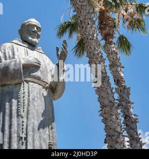 Pater Pio Statue Stockfoto