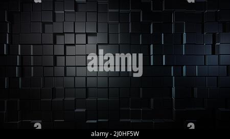 Dunkle Würfel Wand Hintergrund Stockfoto