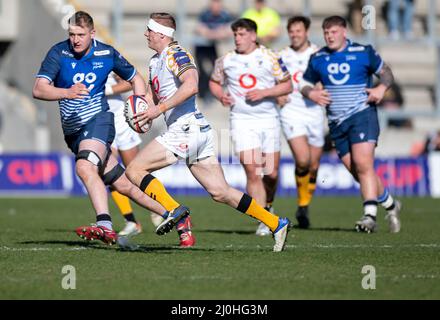 19. March 2022 ; AJ Bell Stadium, Sale, England; Gallagher Premiership Rugby Cup, Sale versus Wesps; Ali Crossdale of Wesps Stockfoto