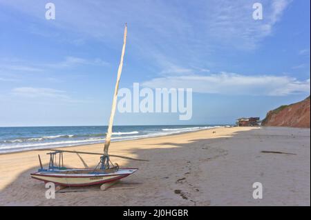 Canoa Quebrada, tropischer Strandblick, Fortaleza, Brasilien, Südamerika Stockfoto