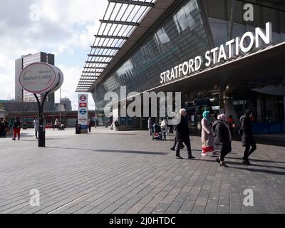 Bahnhof Stratford London, Großbritannien Stockfoto