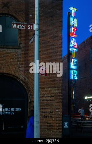 St. Ann's Theaterschild in DUMBO Brooklyn NYC Stockfoto