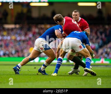 Wales / Italien Guinness Six Nations Cardiff, Großbritannien.19.. März 2022. Spiel der Guinness Six Nations Championship 2022, Wales gegen Italien im Fürstentum Stadium in Cardiff Stockfoto