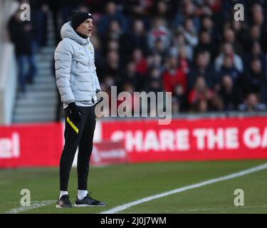 MIDDLESBROUGH, GROSSBRITANNIEN. MÄR 19. Chelsea-Manager Thomas Tuchel' während des FA-Cup-Spiels zwischen Middlesbrough und Chelsea im Riverside Stadium, Middlesbrough, am Samstag, 19.. März 2022. (Kredit: Mark Fletcher | MI News) Kredit: MI Nachrichten & Sport /Alamy Live News Stockfoto