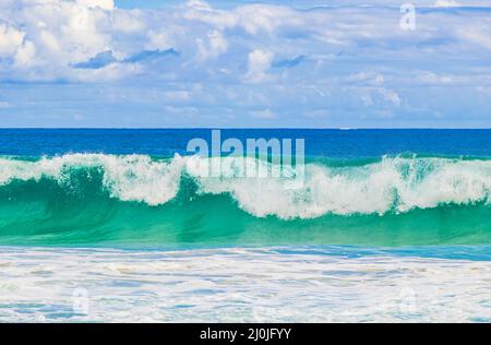 Starke Wellen Praia Lopes Mendes Strand Ilha Grande Insel Brasilien. Stockfoto