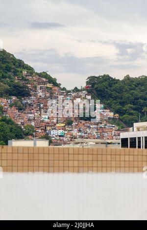 Santa Marta Favela in Rio de Janeiro, Brasilien. Stockfoto