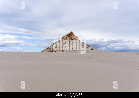 Endlose Sanddünen im Slowinski Nationalpark an der Ostsee in Nordpolen Stockfoto