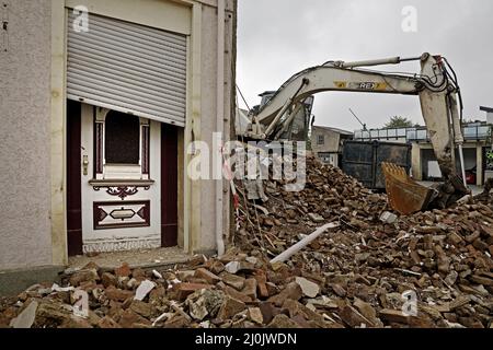 Hochwasserkatastrophe 2021, Sanarbeiten, Bad Neuenahr-Ahrweiler, Ahrtal, Eifel, Deutschland, Europa Stockfoto