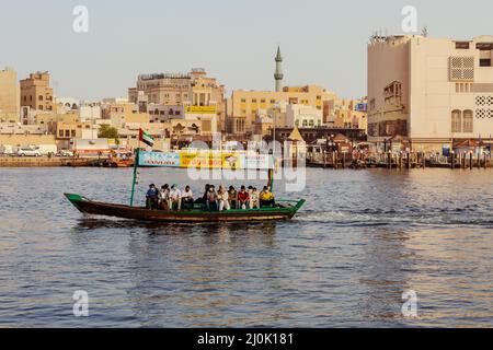 Al Seef Traditional Historical District Arabic Architecture. Dubai Deira Altstadt. Vereinigte Arabische Emirate. Naher Osten. Stockfoto