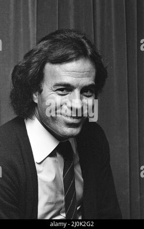 Sänger Julio Iglesias. Oktober 1982. Stockfoto