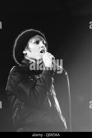 Pat Benatar, Sänger, im Konzert im Hexagon, Reading, Oktober 1980. Stockfoto