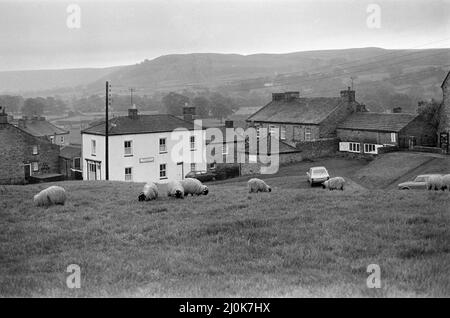 Yorkshire Dales, Sonntag, 24. Oktober 1982. Richmond, Swaledale, North Yorkshire DL11 6SN. Stockfoto