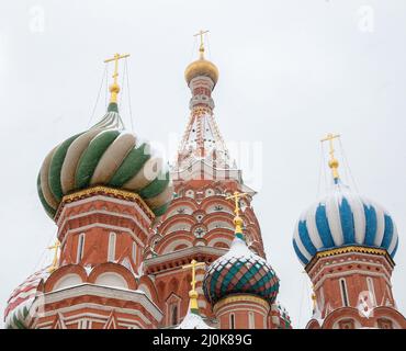 Saint Basilikum Kathedrale, leeres rotes Quadrat, moskau, russland. Pokrovskiy sobor Stockfoto