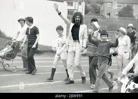 Billy Connolly, Charity Walk, Scotstoun, Glasgow, Schottland, 9.. Juni 1982. Stockfoto
