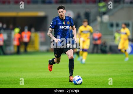 Alessandro Bastoni (FC Inter) während der italienischen Meisterschaft Serie A Fußballspiel zwischen dem FC Internazionale und ACF Fiorentina am 19. März 2022 im Giuseppe Meazza Stadion in Mailand, Italien - Foto Morgese-Rossini / DPPI Stockfoto