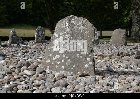 Temple Wood Stone Circle, Kilmartin Glen, Schottland Stockfoto