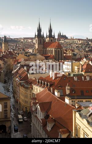 Church of Our Lady vor Tein in Prag Stockfoto