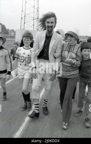 Billy Connolly, Charity Walk, Scotstoun, Glasgow, Schottland, 9.. Juni 1982. Stockfoto