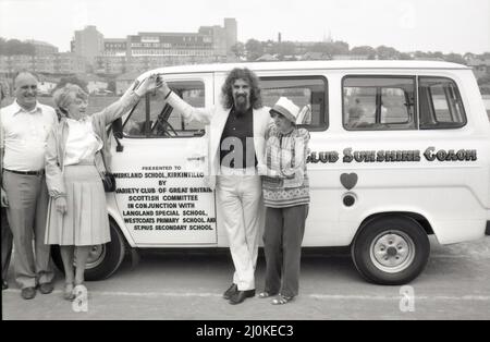 Billy Connolly, Charity Walk, Scotstoun, Glasgow, Schottland, 9.. Juni 1982. Stockfoto