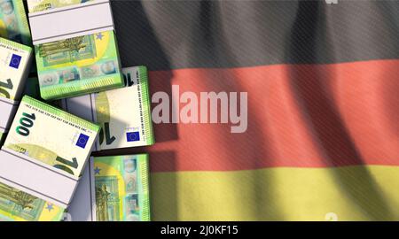 Symbolisches Bild zum Thema Deutschland und Geld. Stockfoto