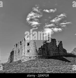 Brough Castle Ruine, erbaut von William Rufus 1092 in Cumbria England Stockfoto