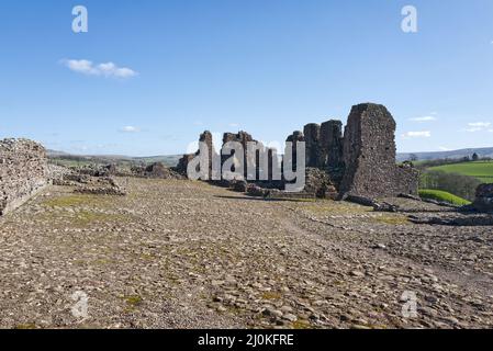 Brough Castle Ruine, erbaut von William Rufus 1092 in Cumbria England Stockfoto