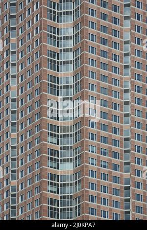 Detail aus dem Messeturm in Frankfurt, Hessen, Deutschland Stockfoto