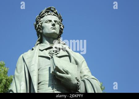 Denkmal für Friedrich von Schiller 1759-1805, Frankfurt, Taunusanlage, Hessen, Deutschland Stockfoto