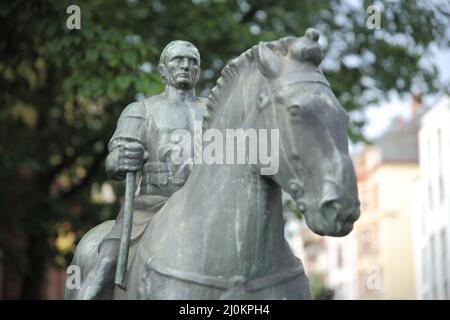 Detail am Carolusbrunnen in Sachsenhausen, Frankfurt, Hessen, Deutschland Stockfoto