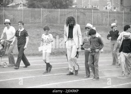 Billy Connolly, Charity Walk, Scotstoun, Glasgow, Schottland, 9.. Juni 1982. Stockfoto