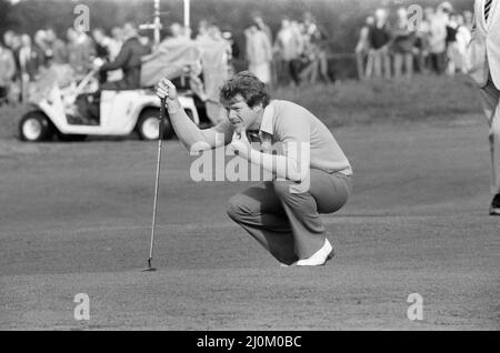 Ryder Cup 1981, 18.. Bis 20. September 1981 im Walton Heath Golf Club in Walton-on-the-Hill, Surrey, England. Das Team der Vereinigten Staaten gewann den Wettbewerb mit 18,5 bis 9,5 Punkten. Bilder aufgenommen am 19.. September 1981. Tom Watson Stockfoto