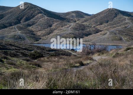 Eine wunderschöne Aussicht auf die Natur in Lake Elsinore, Kalifornien Stockfoto
