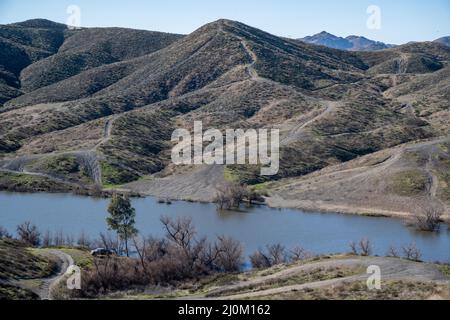 Eine wunderschöne Aussicht auf die Natur in Lake Elsinore, Kalifornien Stockfoto