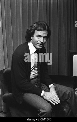 Sänger Julio Iglesias. Oktober 1982. Stockfoto