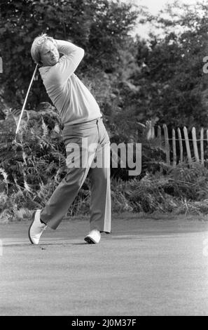 Ryder Cup 1981, 18.. Bis 20. September 1981 im Walton Heath Golf Club in Walton-on-the-Hill, Surrey, England. Das Team der Vereinigten Staaten gewann den Wettbewerb mit 18,5 bis 9,5 Punkten. Bilder aufgenommen am 19.. September 1981. Jack Nicklaus Stockfoto