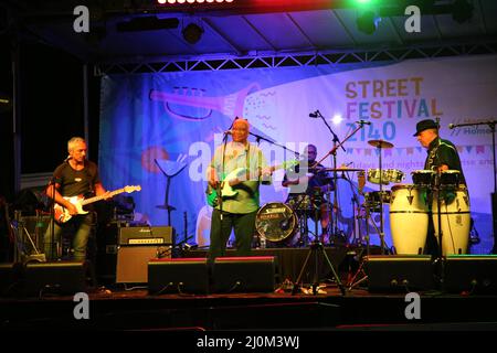 Sydney, Australien. 19.. März 2022. Die Brüder der Oz Band treten beim Homebush West Street Festival auf. Kredit: Richard Milnes/Alamy Live Nachrichten Stockfoto