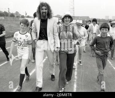 Billy Connolly, Charity Walk, Scotstoun, Glasgow, Schottland, 9.. Juni 1982. Stockfoto