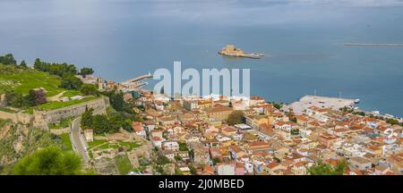 Nafplion Aerial View, Griechenland Stockfoto