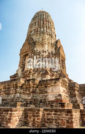 Ruinen des buddhistischen Tempels Wat Ratchaburana in Ayutthaya, Thailand Stockfoto