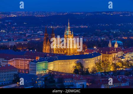 St. Veitsdom in Prag - Tschechische Republik Stockfoto