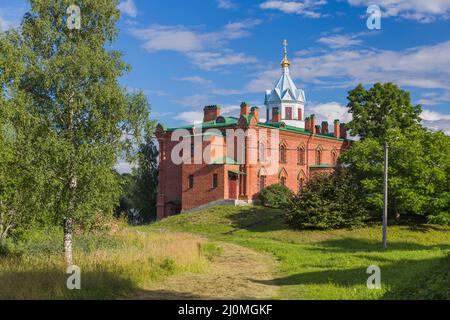 Kloster im Dorf Staraya Ladoga - Leningrad Region Russland Stockfoto