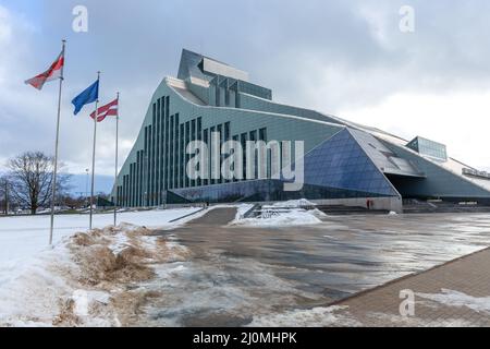 : Lettische Nationalbibliothek oder Burg des Lichts. Riga, die Hauptstadt Lettlands. Baltische Staaten. Europa. Stockfoto