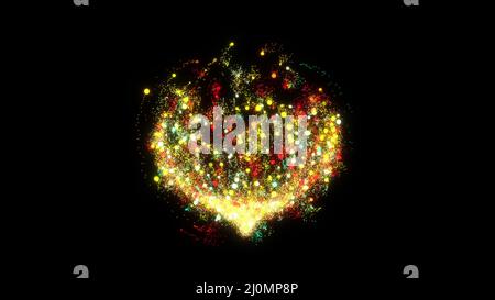 Abstrakte Blume aus Partikeln Stockfoto