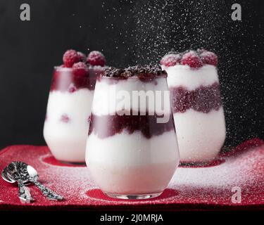 Vorderansicht Arrangement leckere weihnachtsdesserts Stockfoto