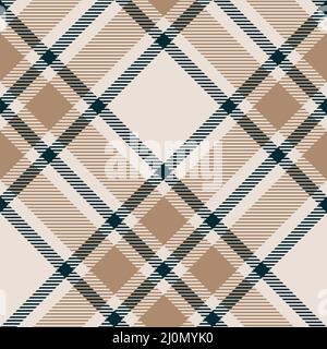 Vektor mit karierten Mustern. Karierung der Stoffstruktur. Nahtloses Textildesign für Kleidung, Papierdruck oder Webhintergrund. Stock Vektor